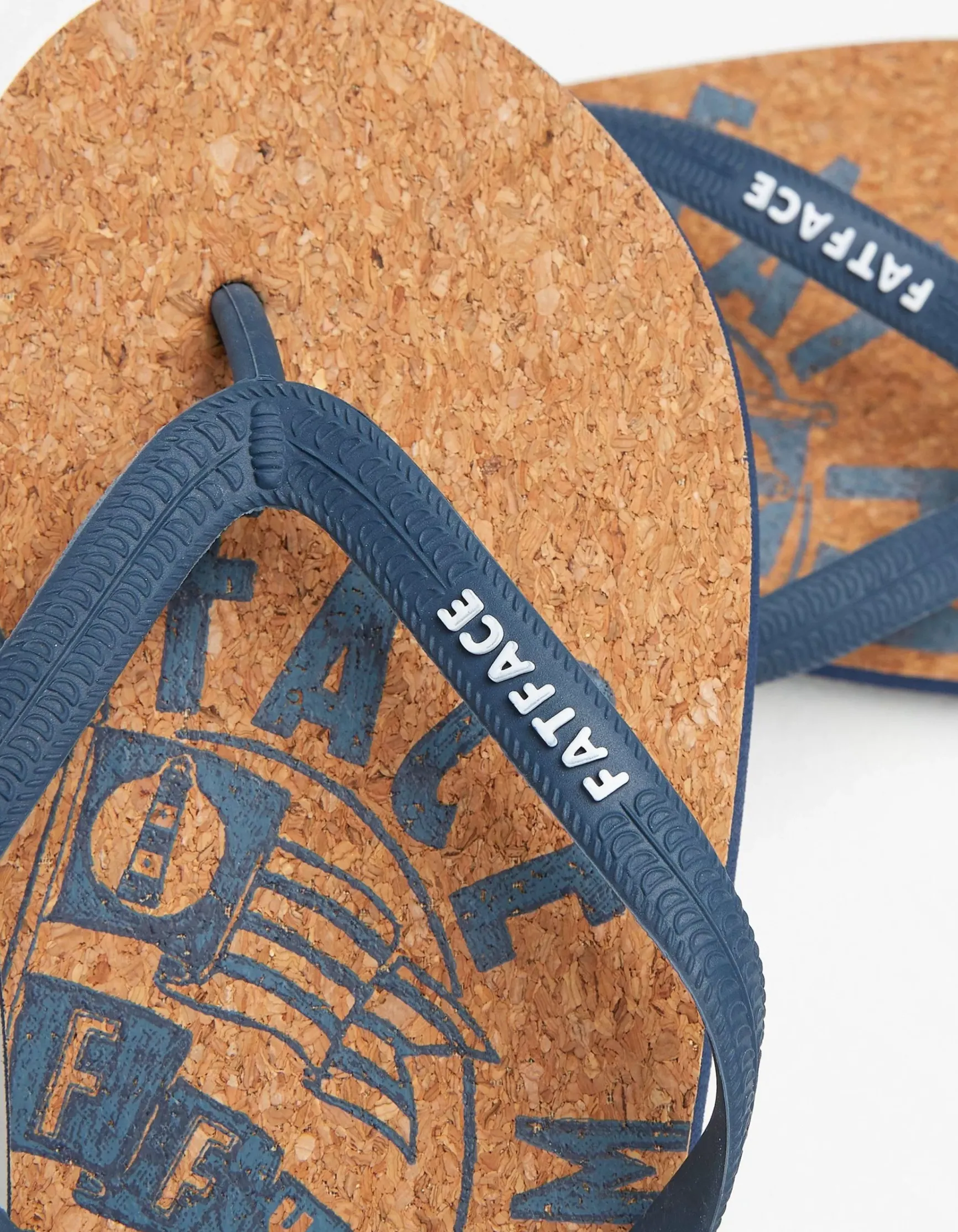 FatFace Henley Cork Logo Flip Flops|Men View All