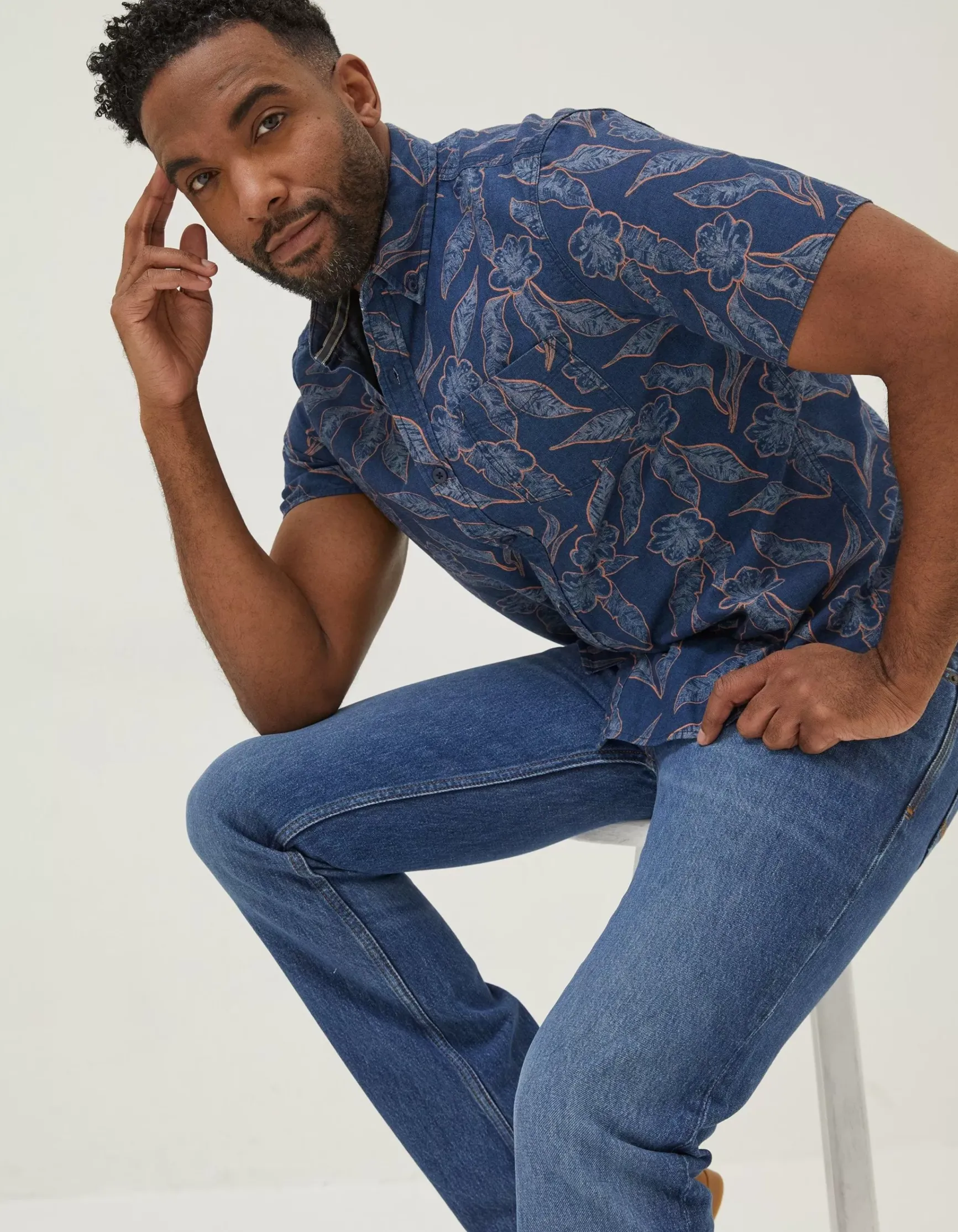 FatFace Hibiscus Print Shirt|Men Shirts