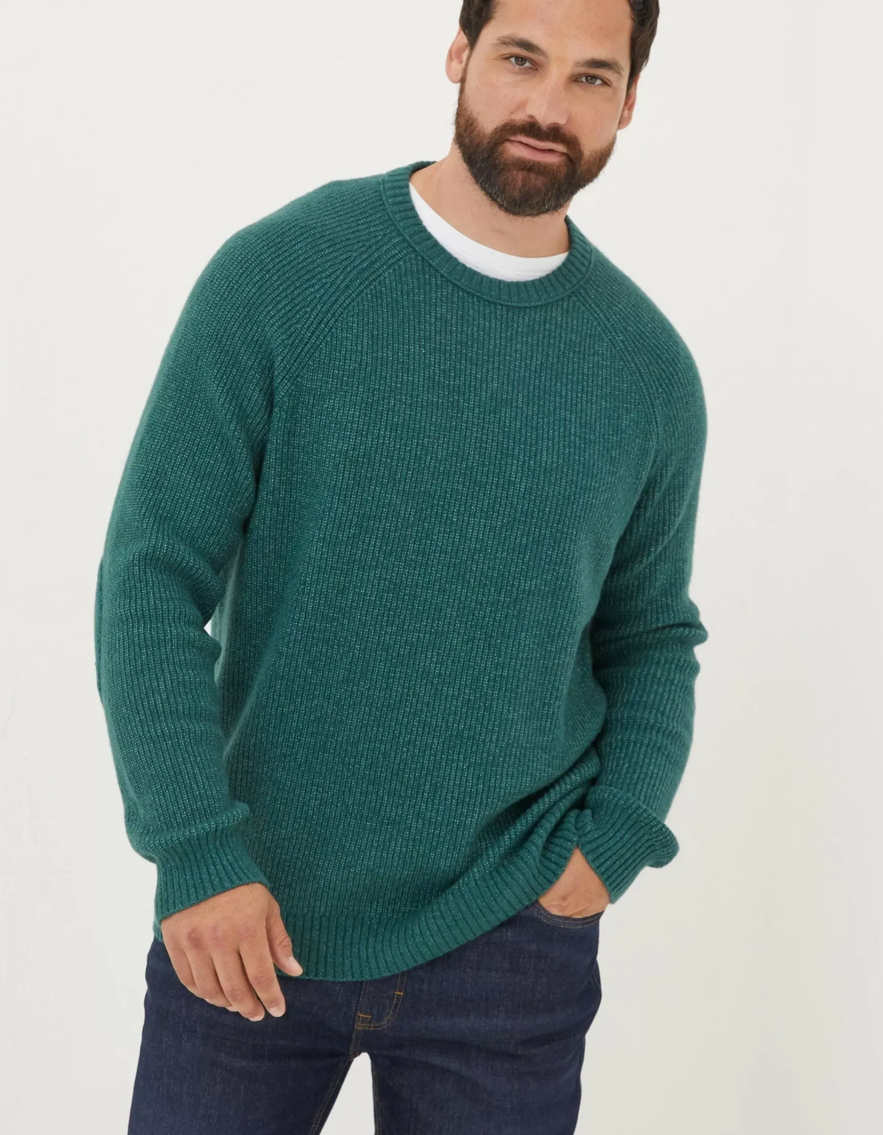 FatFace Hinton Crew Neck Jumper|Men Knitwear
