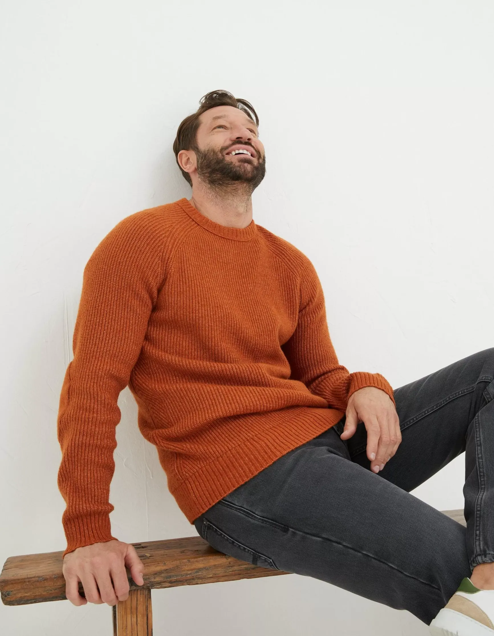 FatFace Hinton Crew Neck Jumper|Men Knitwear