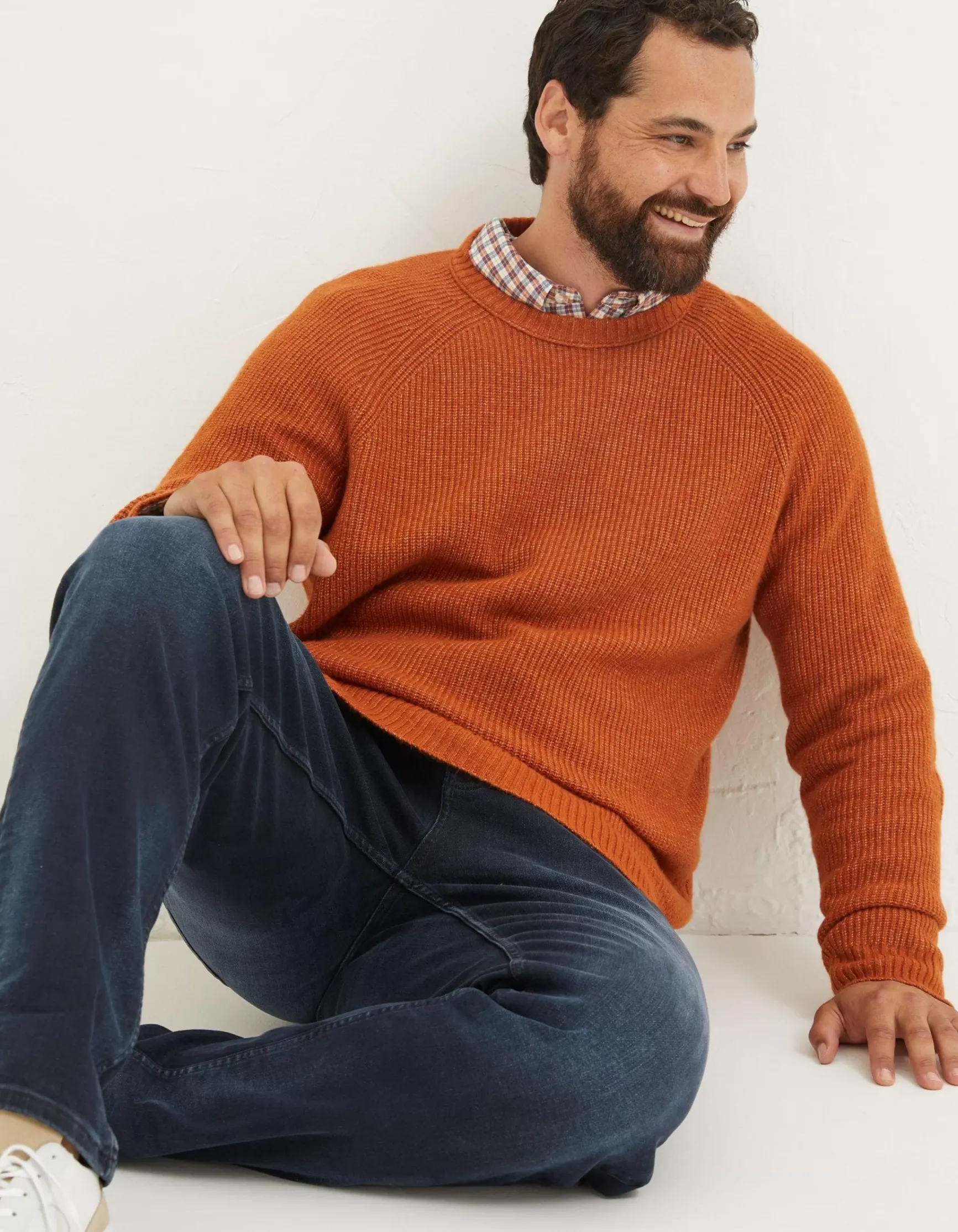 FatFace Hinton Crew Neck Jumper|Men Knitwear
