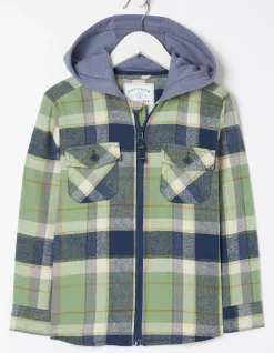 FatFace Hooded Check Shacket|Boys View All