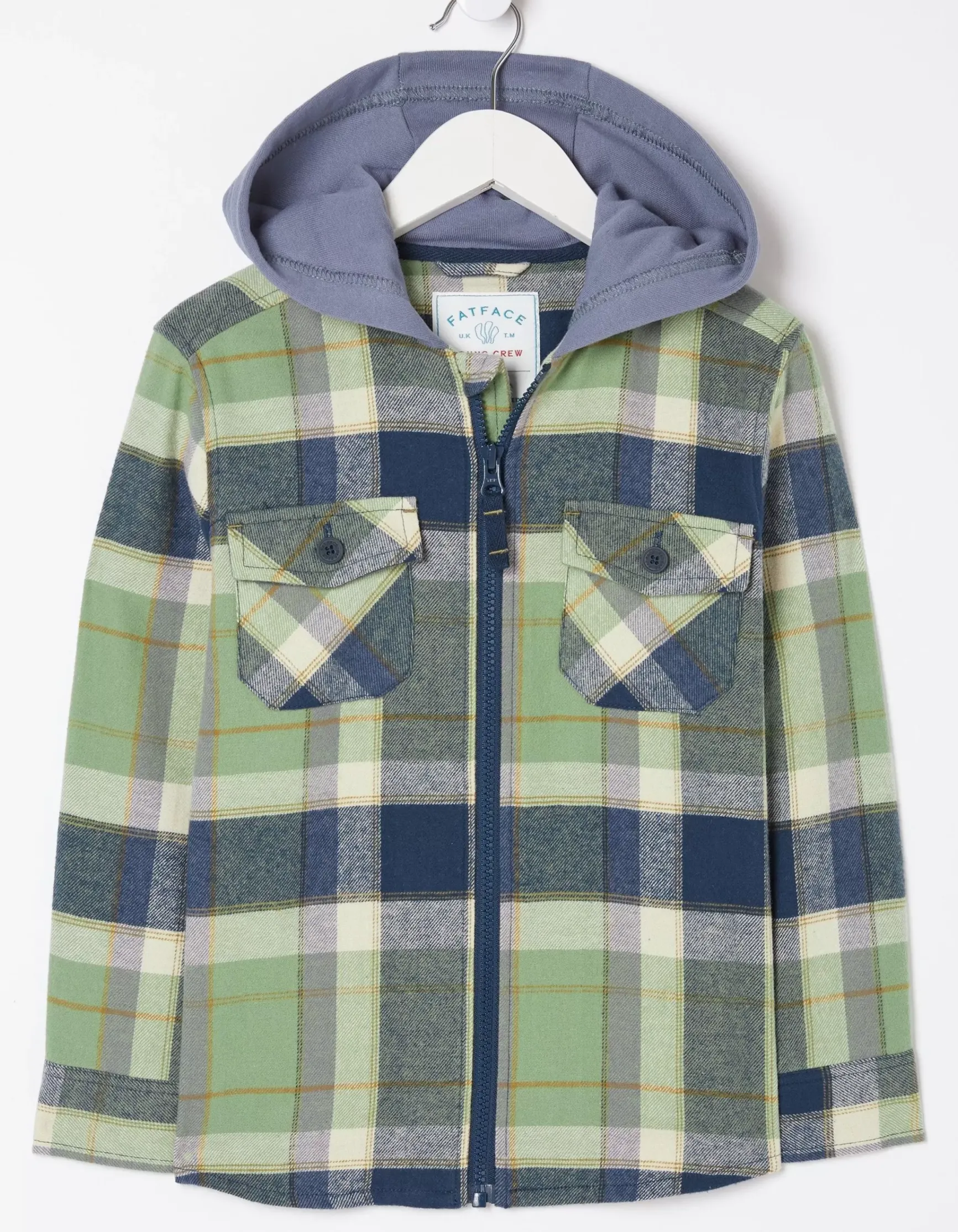 FatFace Hooded Check Shacket|Boys View All