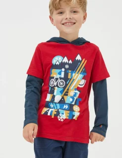 FatFace Hooded Ski Graphic T-Shirt|Boys View All