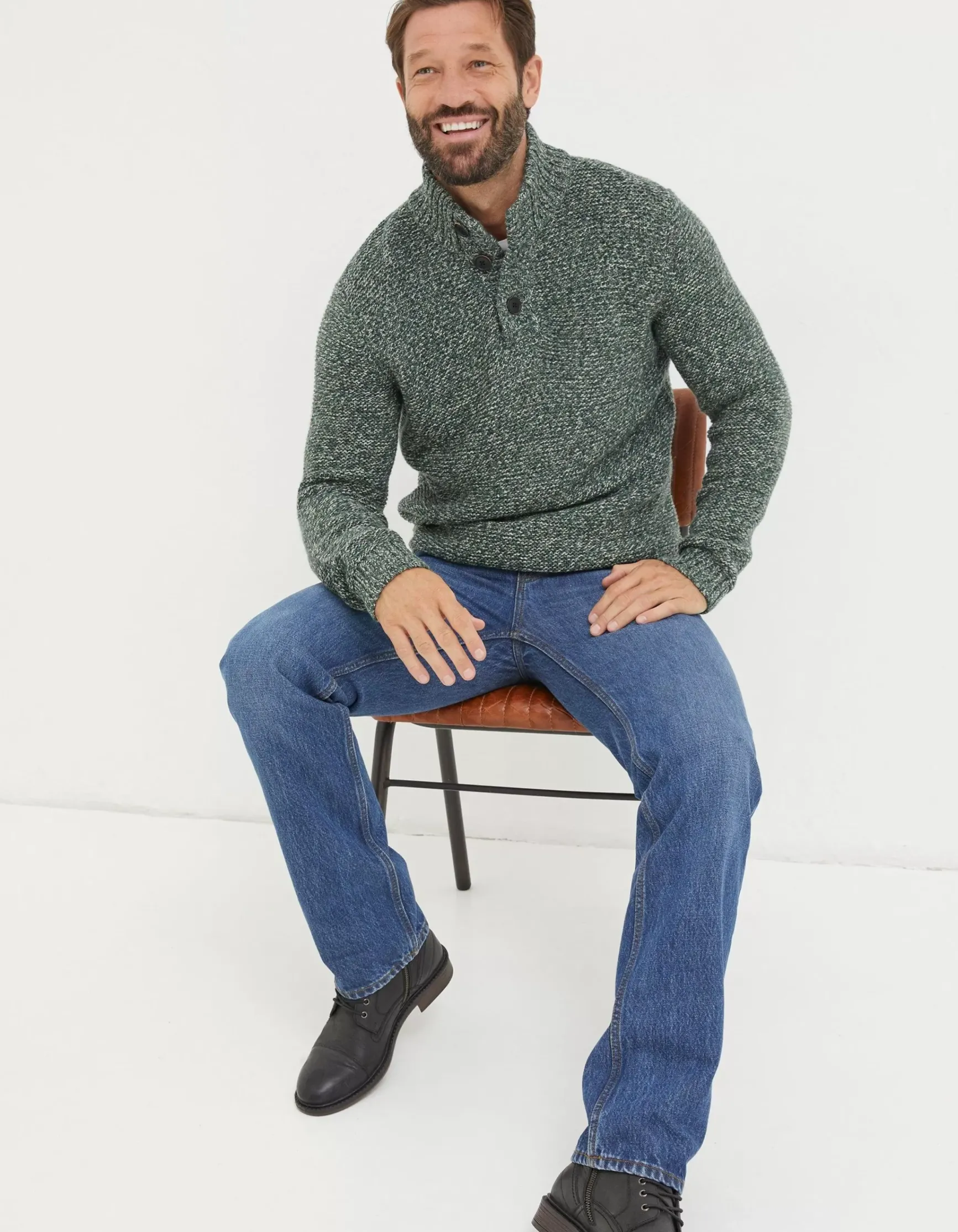 FatFace Hove Half Neck Jumper|Men View All