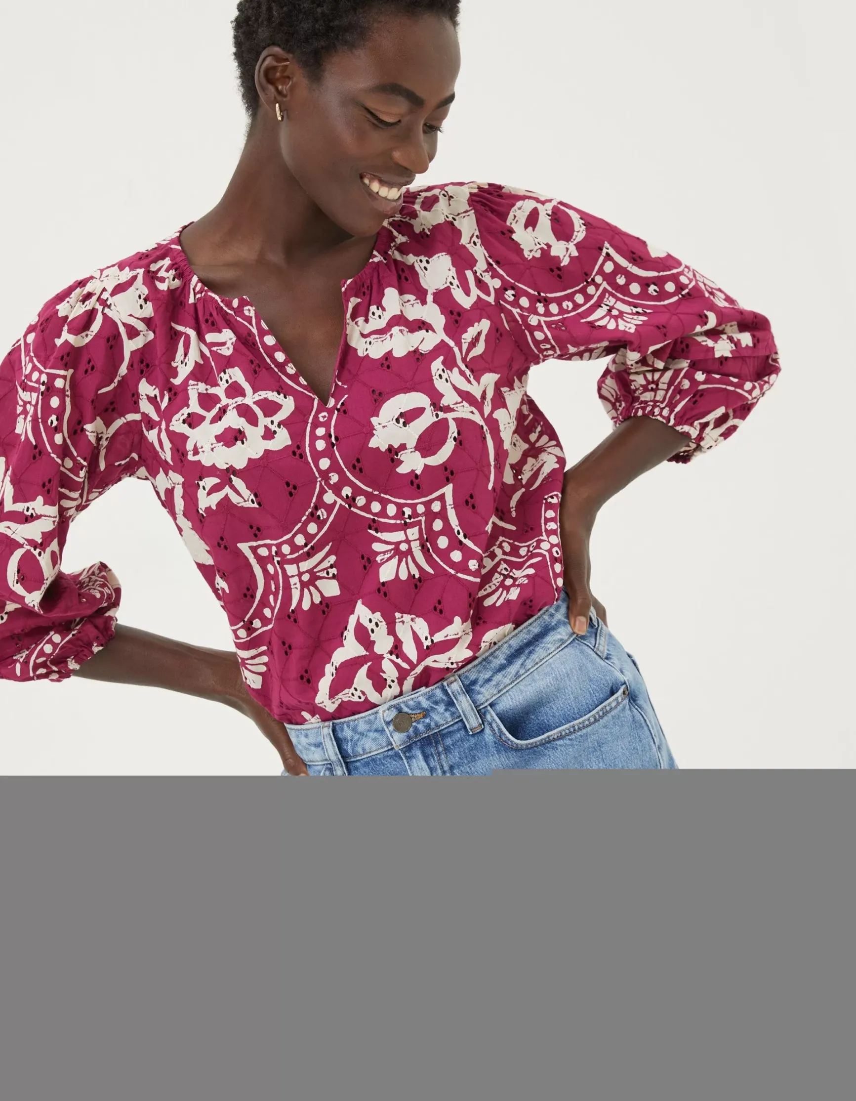FatFace Imogen Broderie Floral Blouse|Women View All