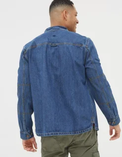 FatFace Indigo Denim Grandad Shirt|Men View All