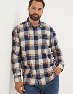 FatFace Indigo Grid Check Shirt|Men Shirts