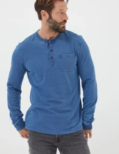 FatFace Indigo Henley T-Shirt|Men View All