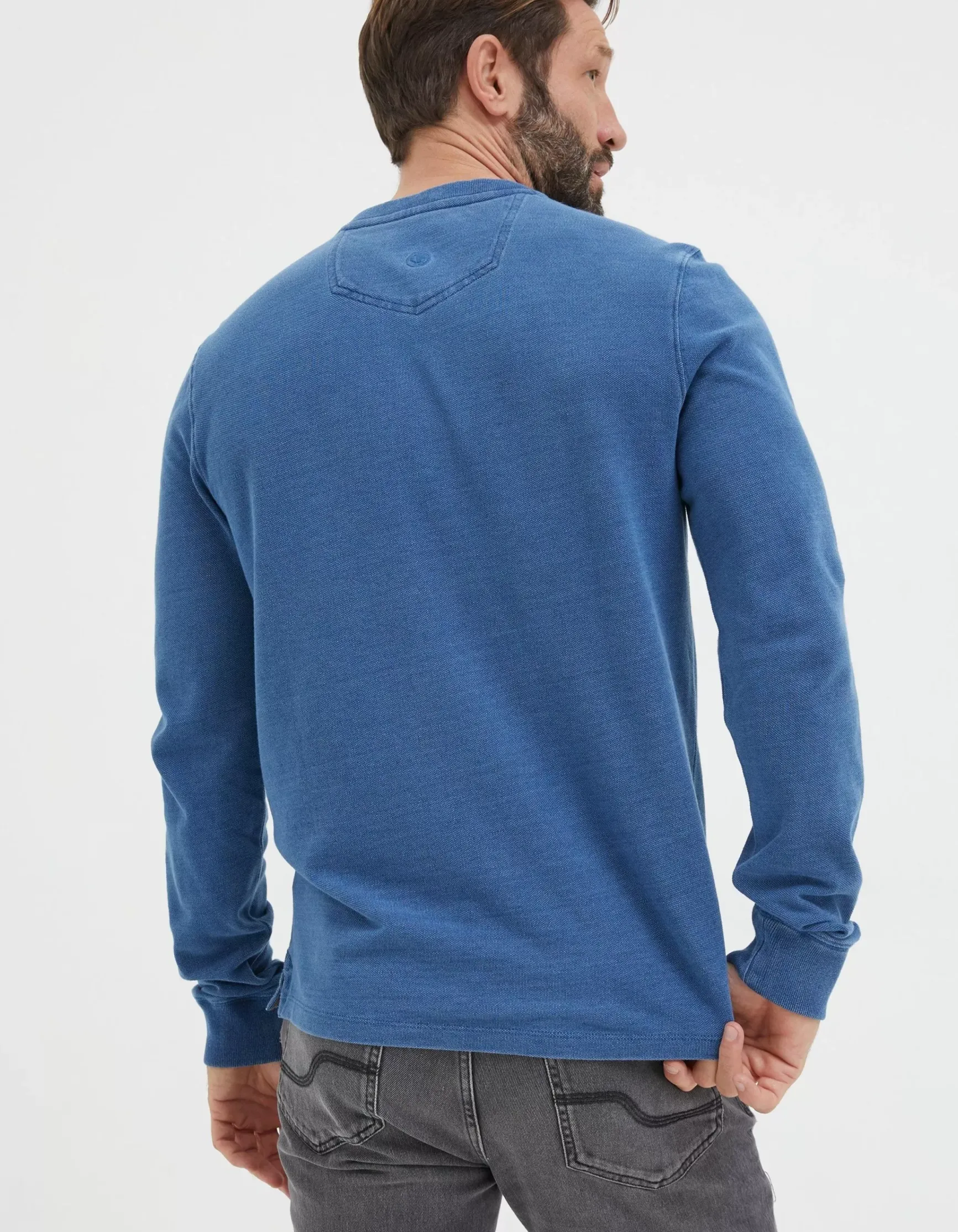 FatFace Indigo Henley T-Shirt|Men View All