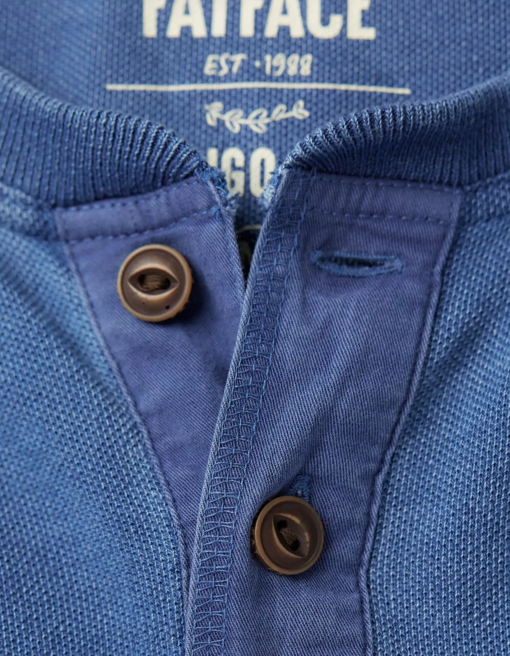 FatFace Indigo Henley T-Shirt|Men View All
