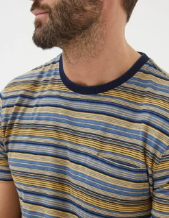 FatFace Indigo Multi Stripe T-Shirt|Men View All
