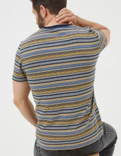 FatFace Indigo Multi Stripe T-Shirt|Men View All