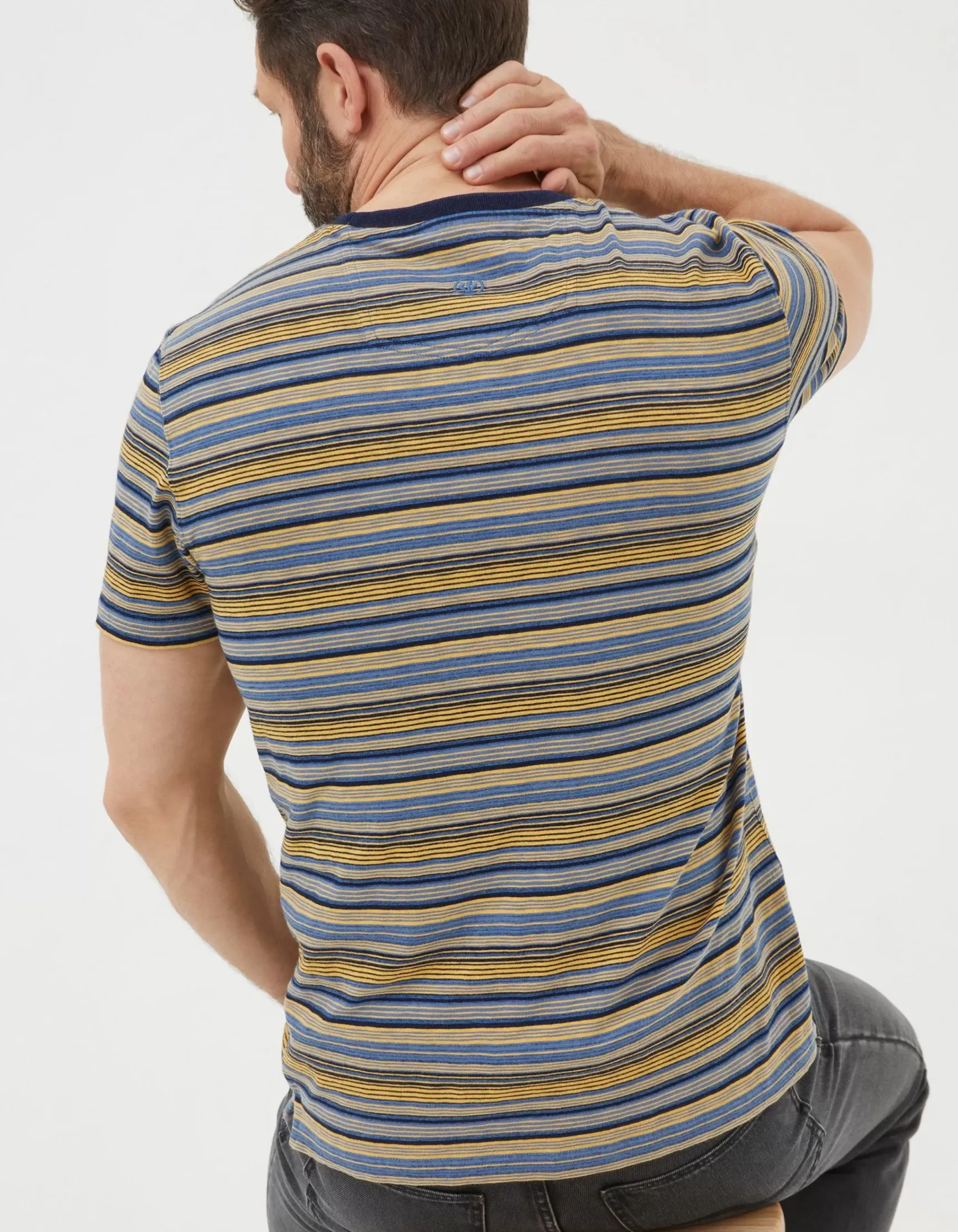 FatFace Indigo Multi Stripe T-Shirt|Men View All