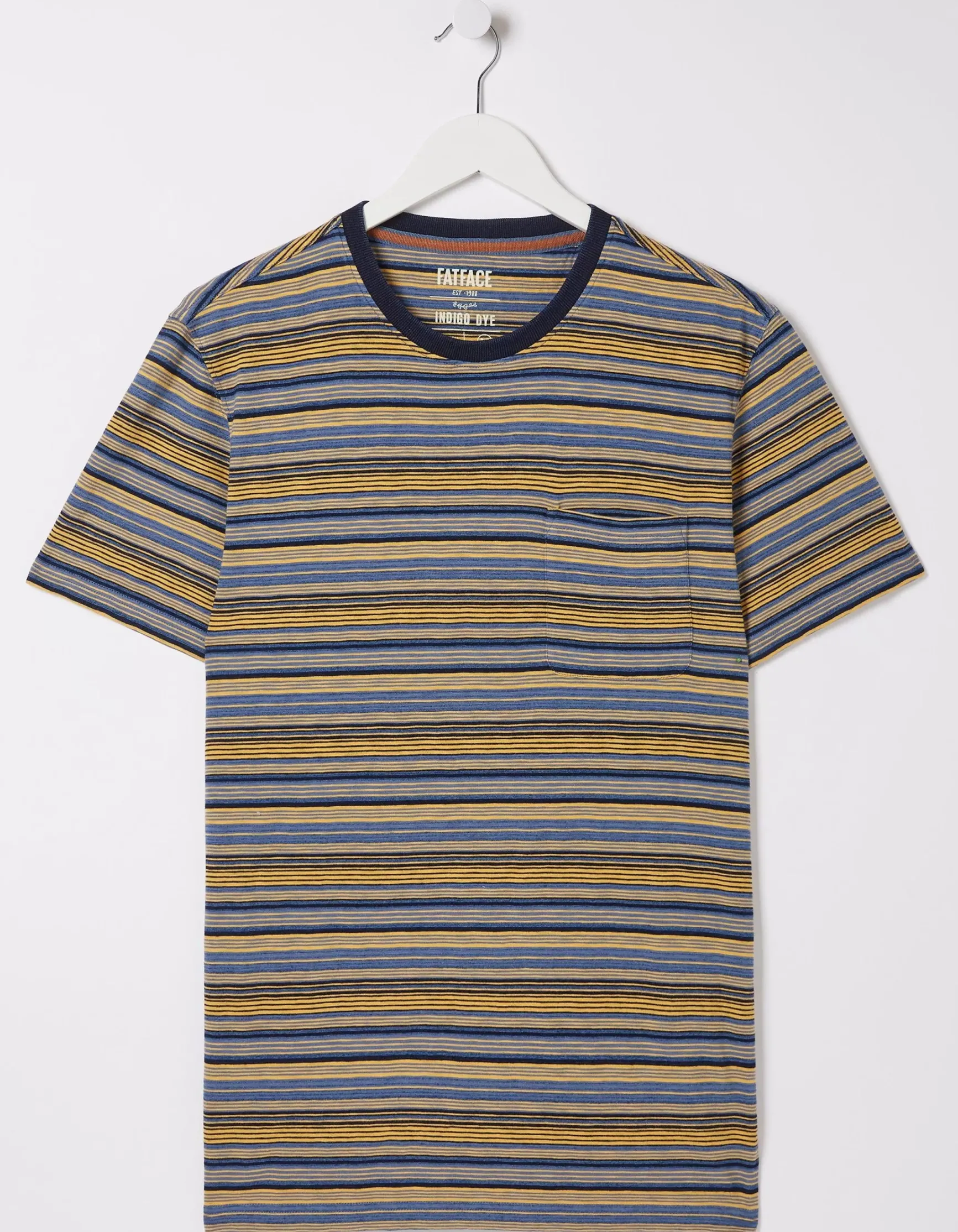 FatFace Indigo Multi Stripe T-Shirt|Men View All