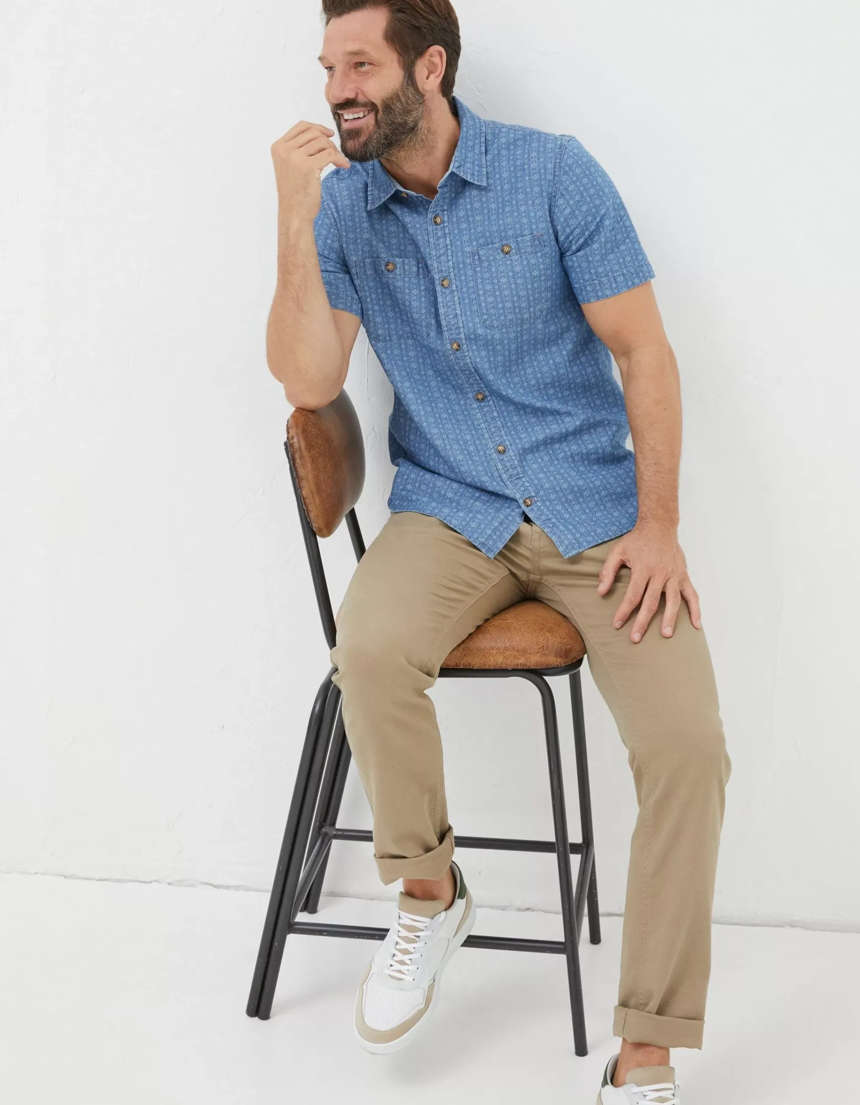 FatFace Indigo Print Shirt|Men View All