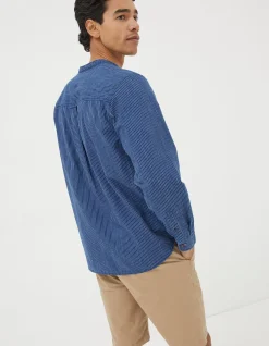 FatFace Indigo Stripe Grandad Shirt|Men View All