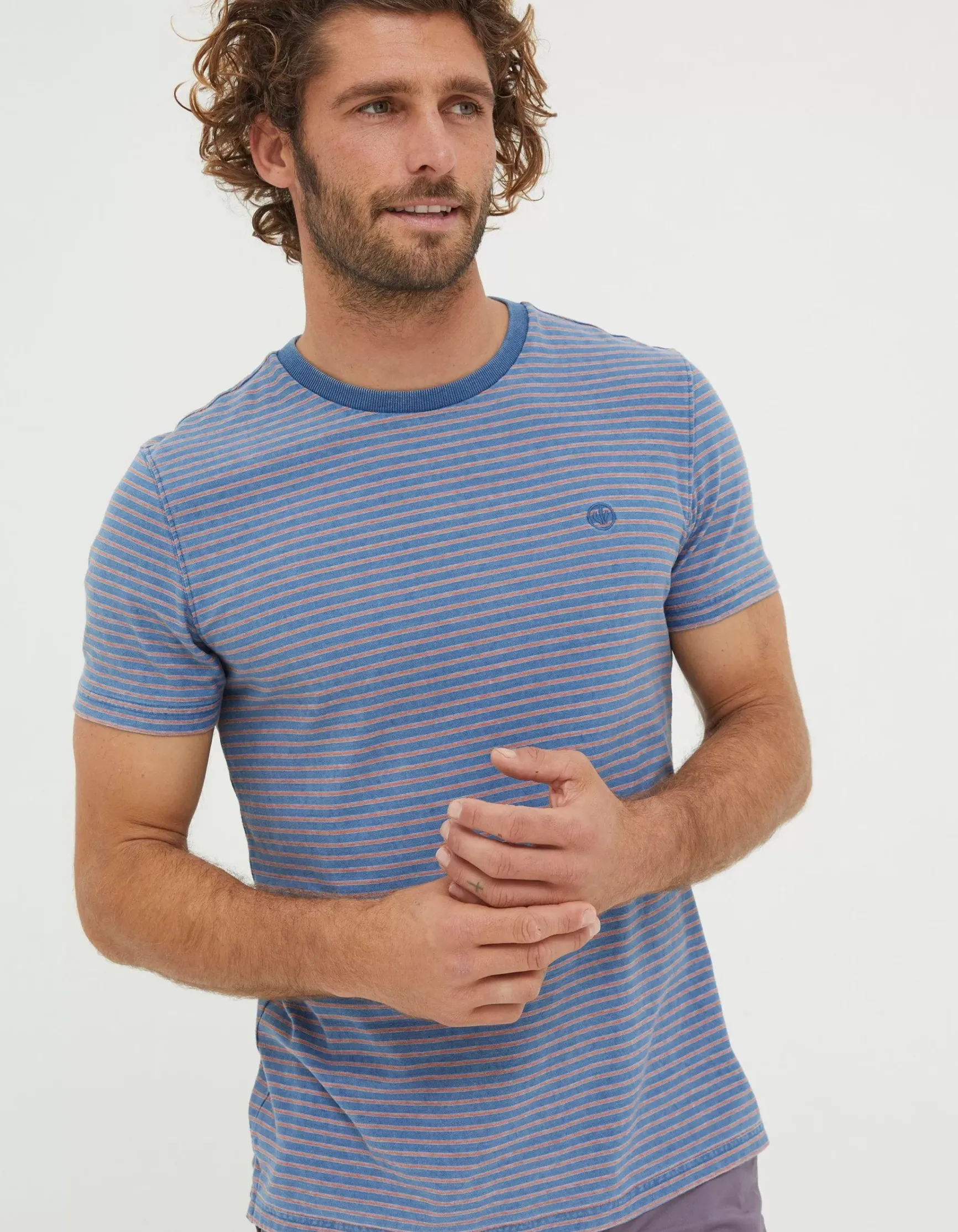 FatFace Indigo Stripe T-Shirt|Men View All