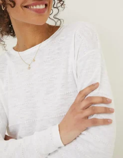 FatFace Isobella Linen Blend Button Back Jumper|Women Knitwear