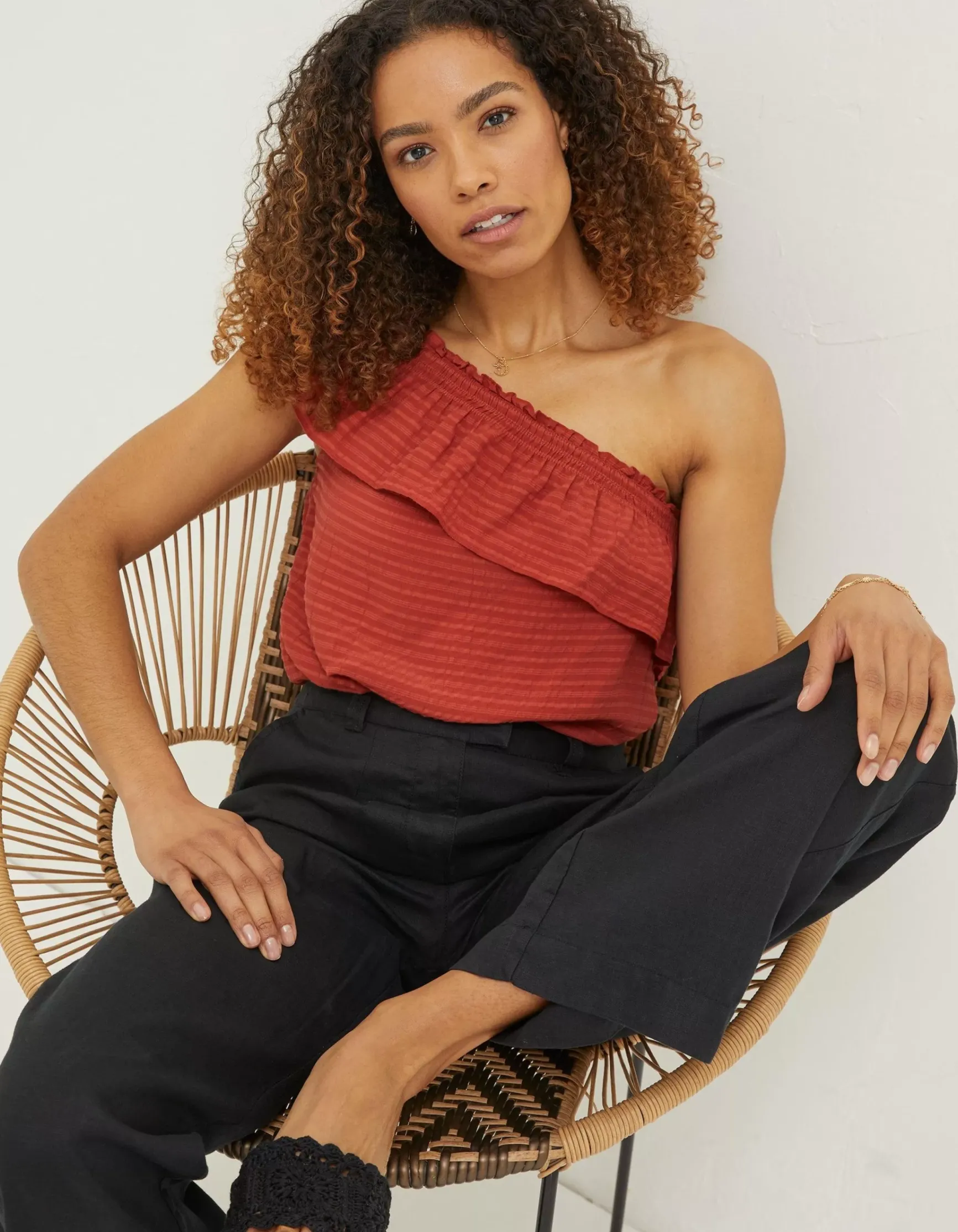 FatFace Ives Wide Leg Linen Trousers|Women Trousers & Leggings