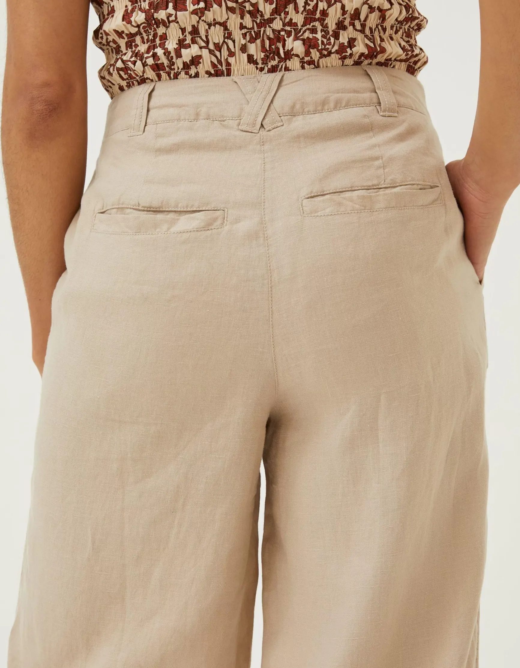 FatFace Ives Wide Leg Linen Trousers|Women Trousers & Leggings