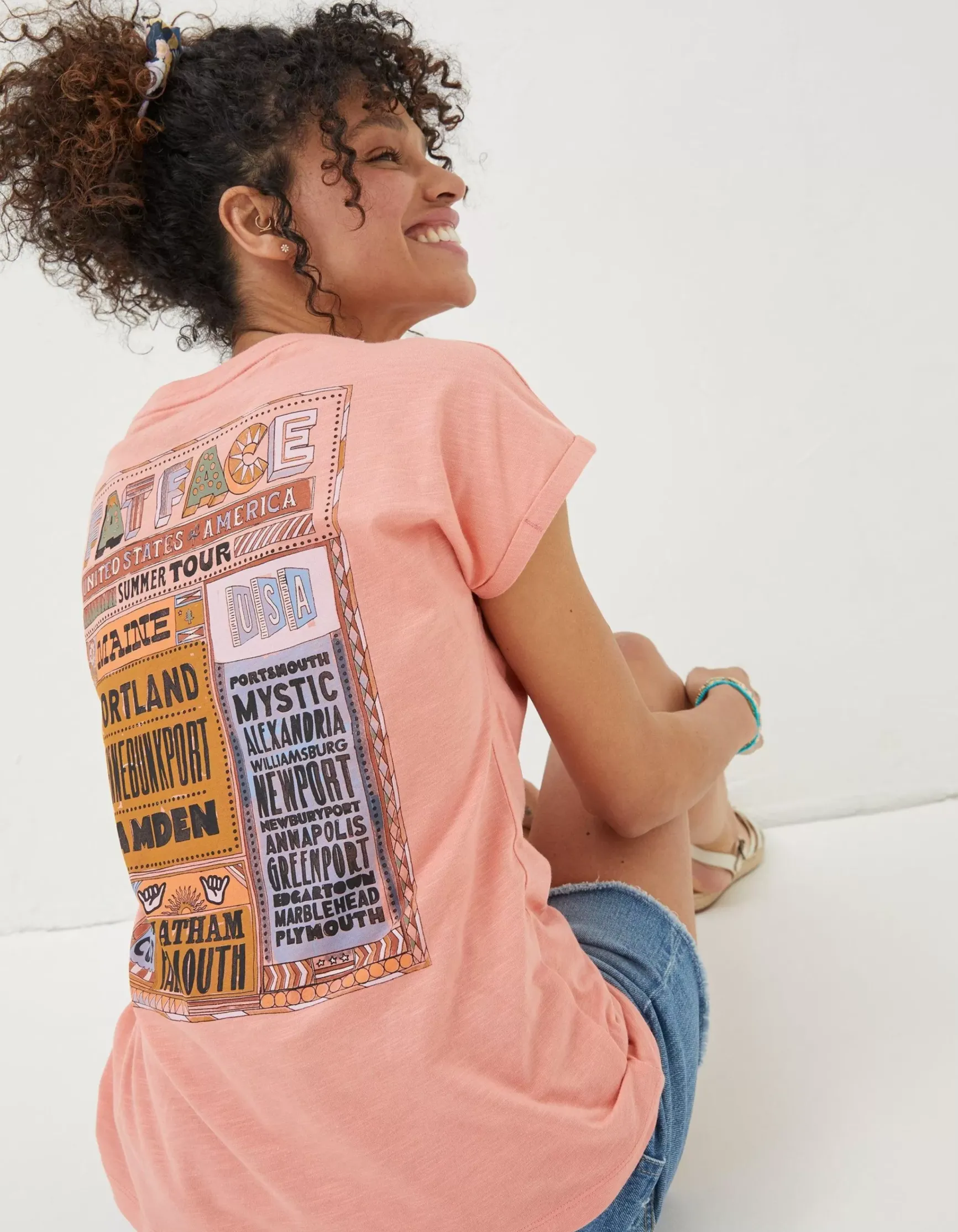FatFace Ivy Festival Usa T-Shirt|Women Tops & T-Shirts