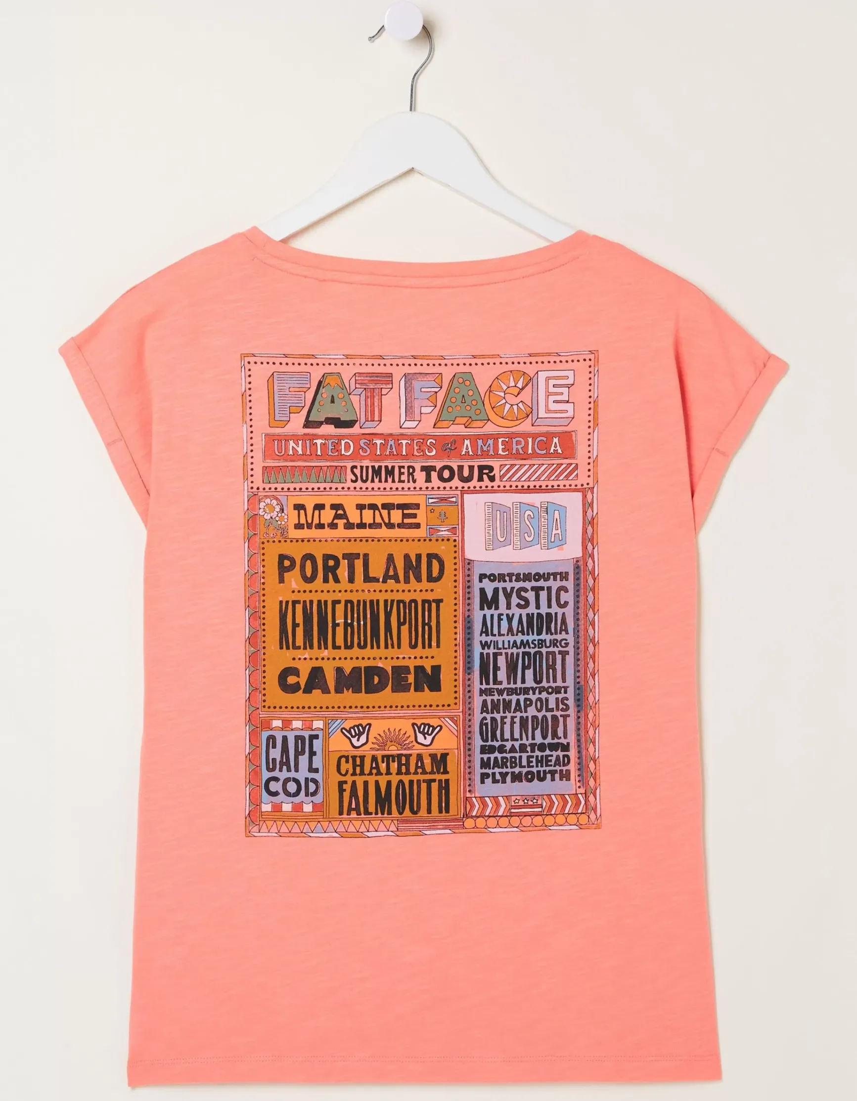 FatFace Ivy Festival Usa T-Shirt|Women Tops & T-Shirts
