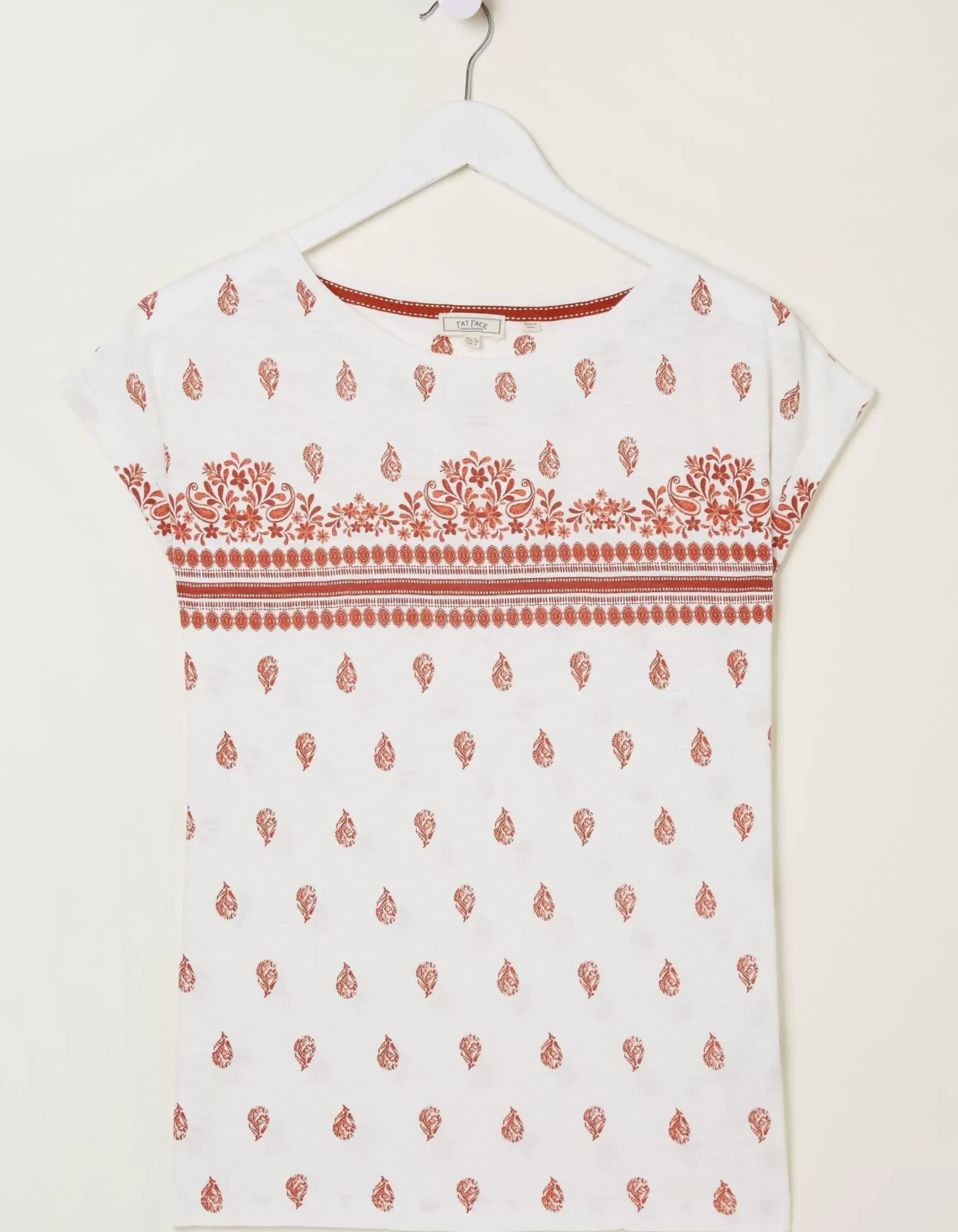 FatFace Ivy Woodblock Geo T-Shirt|Women Tops & T-Shirts