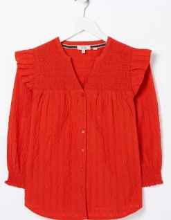 FatFace Jay Frill Blouse|Women Shirts & Blouses