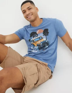 FatFace Jeep Scene T-Shirt|Men View All