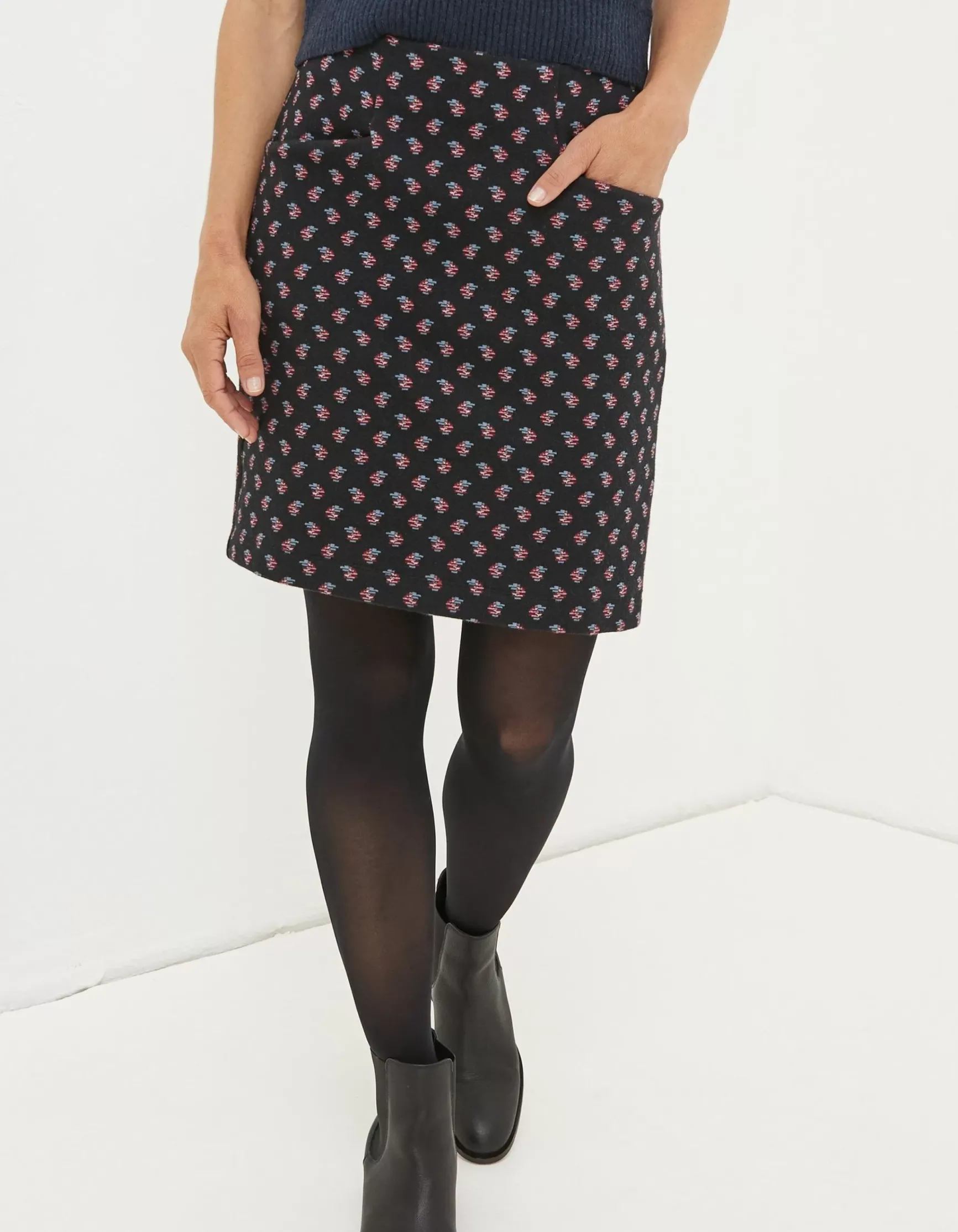 FatFace Jennie Floral Geo Jersey Skirt|Women Skirts