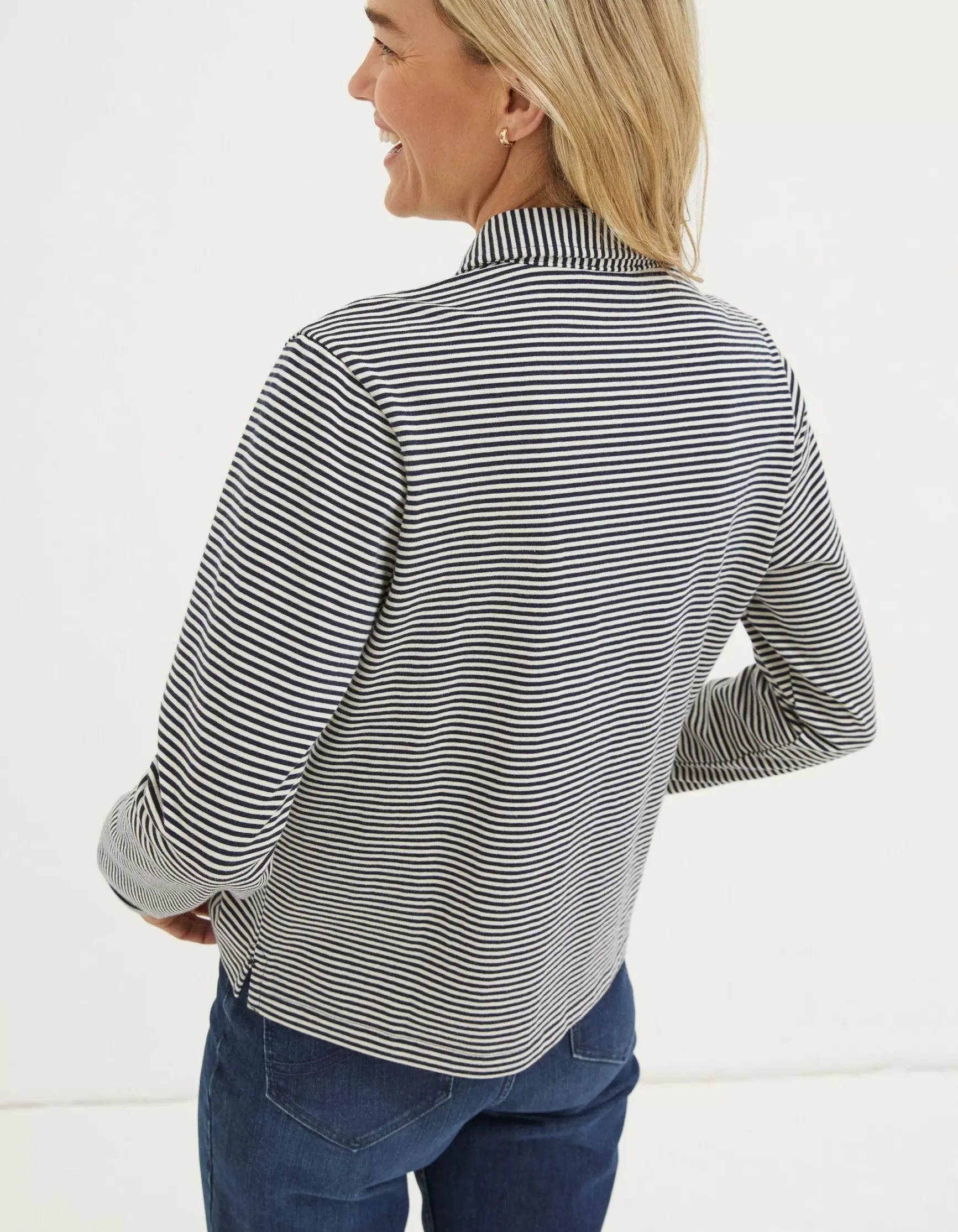 FatFace Jess Stripe Jersey Shirt|Women Tops & T-Shirts
