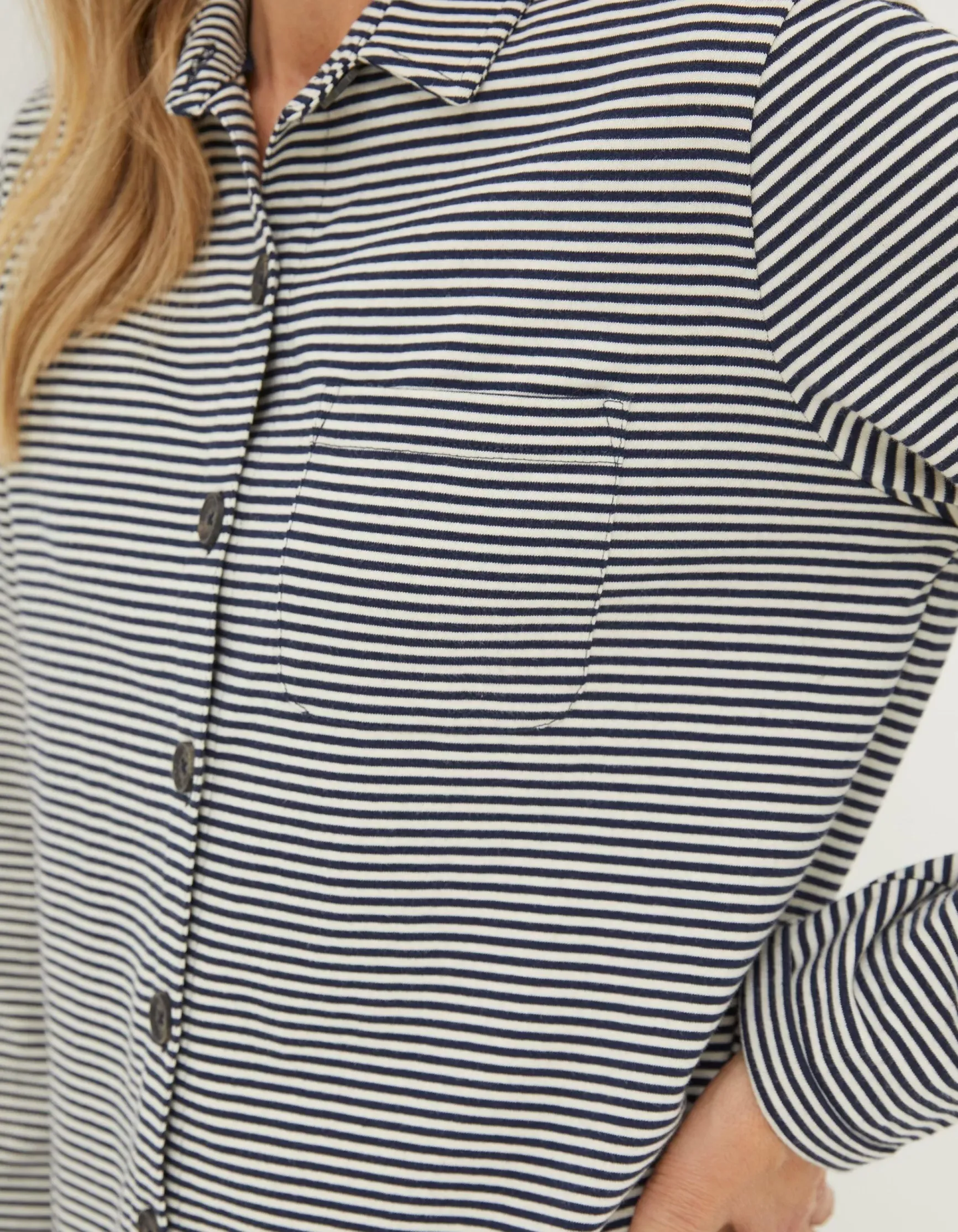 FatFace Jess Stripe Jersey Shirt|Women Tops & T-Shirts
