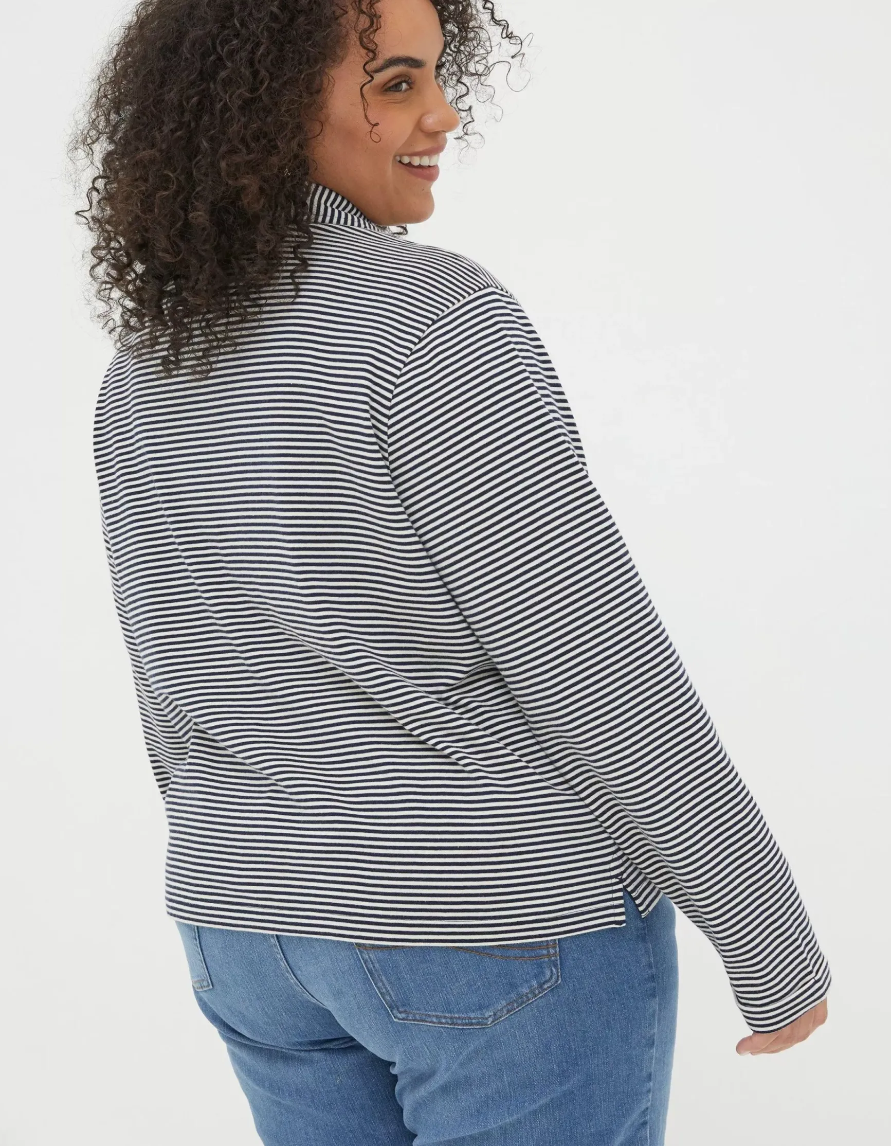 FatFace Jess Stripe Jersey Shirt|Women Tops & T-Shirts