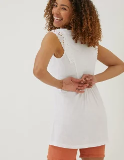 FatFace Jessica Embroidered Tunic Top|Women Tops & T-Shirts