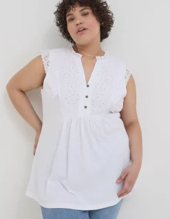 FatFace Jessica Embroidered Tunic Top|Women Tops & T-Shirts