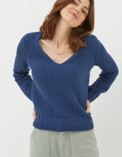 FatFace Josie V Neck Jumper|Women Knitwear