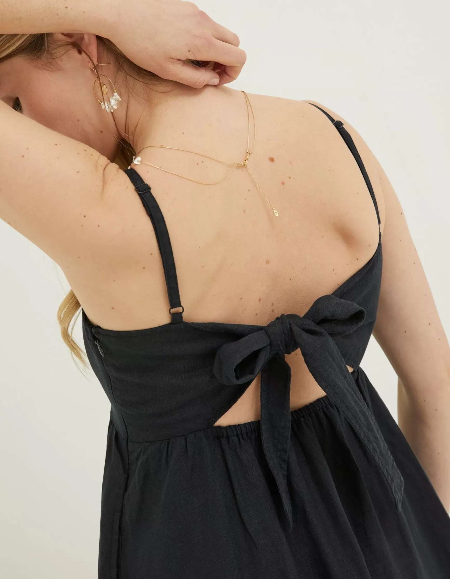 FatFace Julien Tie Back Linen Midi Dress|Women Dresses