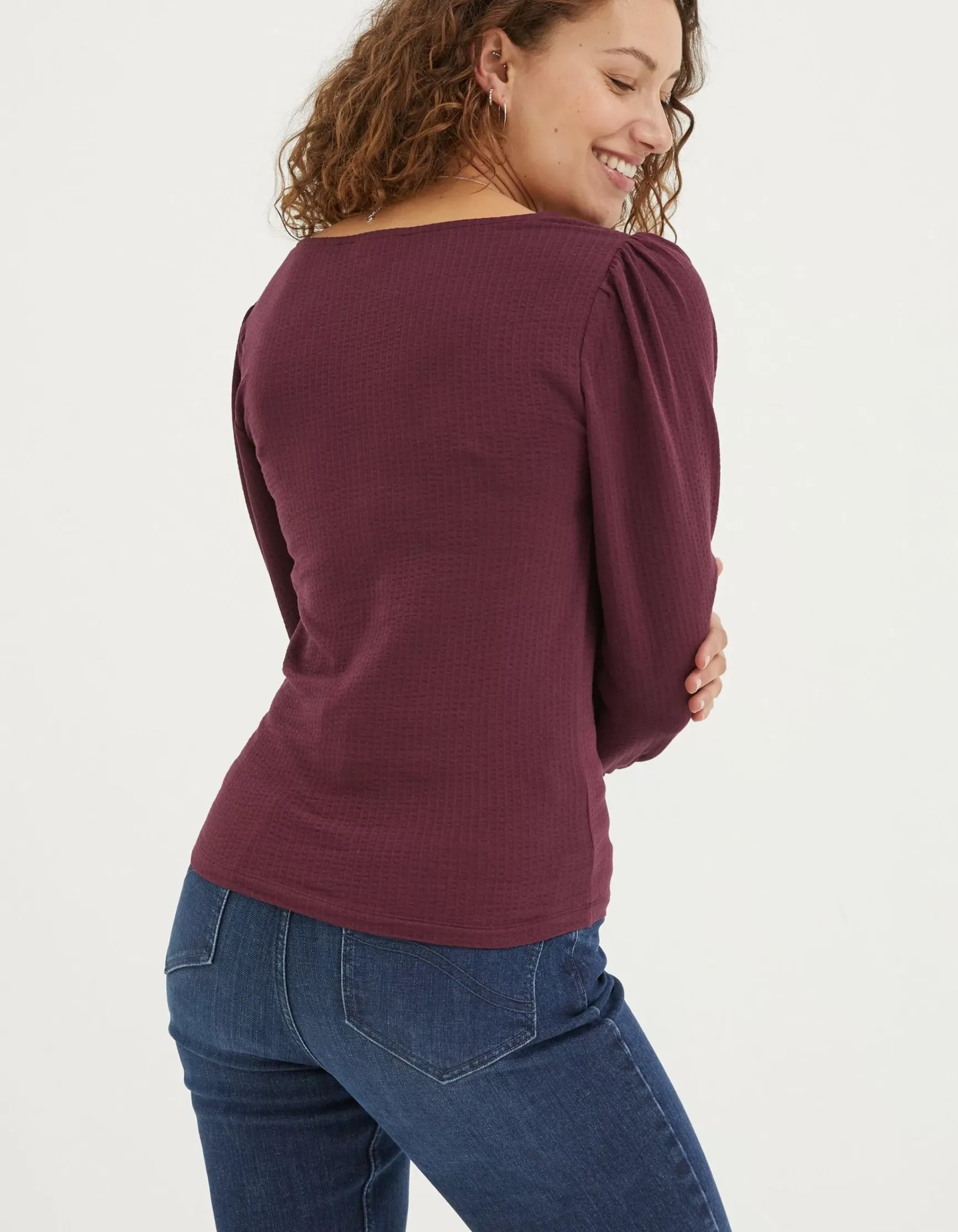 FatFace Kara Henley Top|Women Tops & T-Shirts