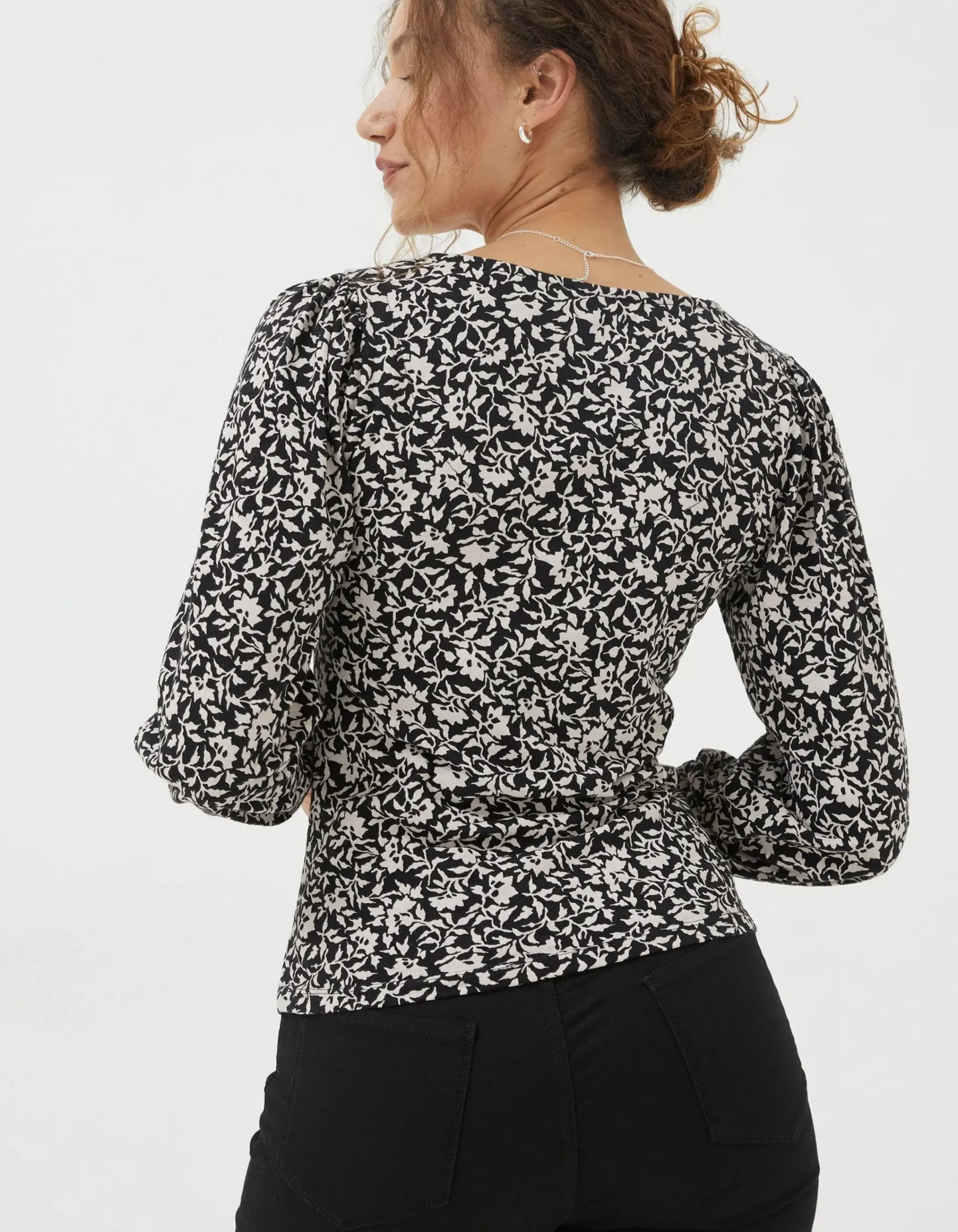 FatFace Kara Mono Vines Top|Women View All