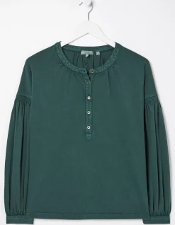 FatFace Keira Henley Top|Women Tops & T-Shirts