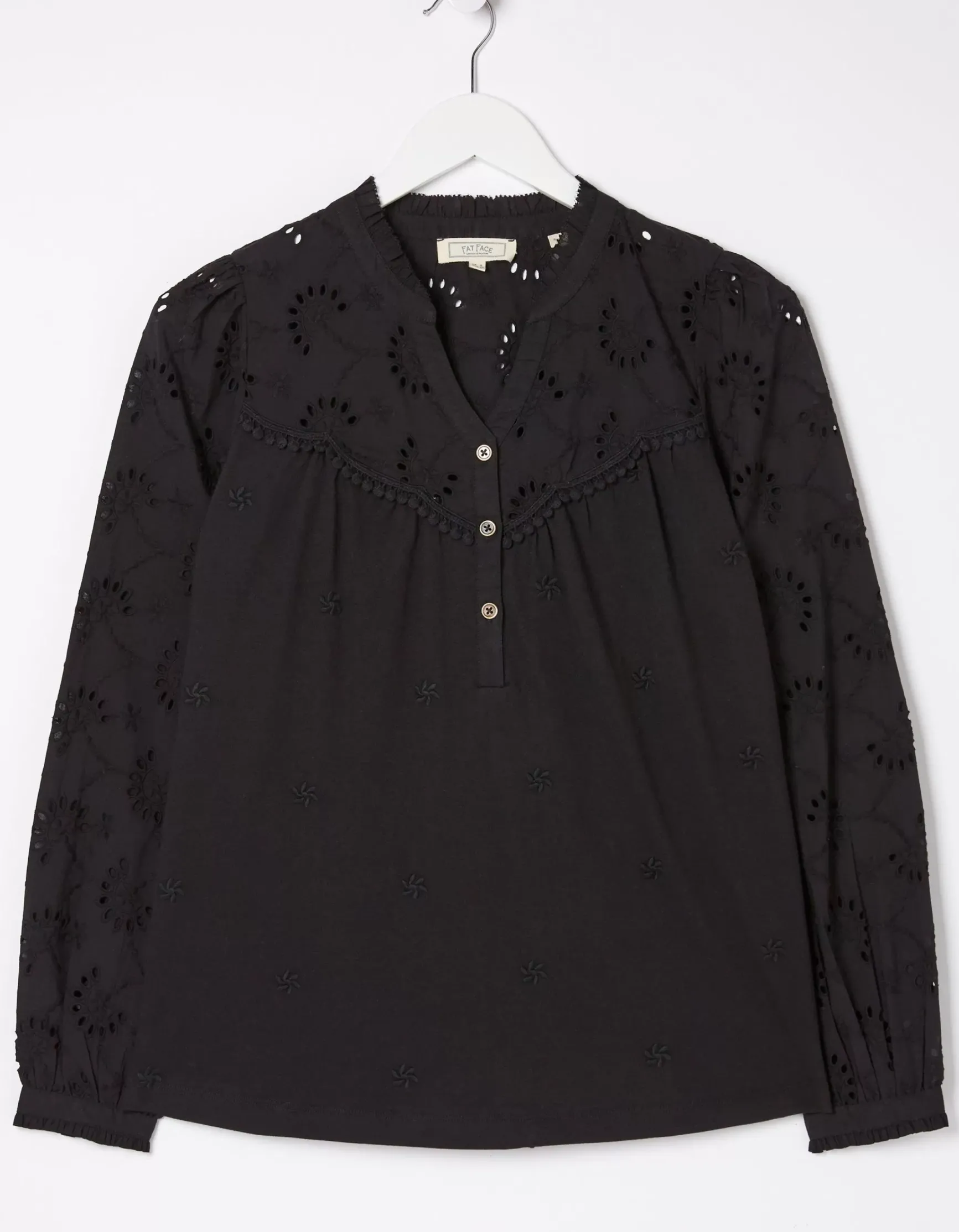 FatFace Kerry Broderie Top|Women Tops & T-Shirts