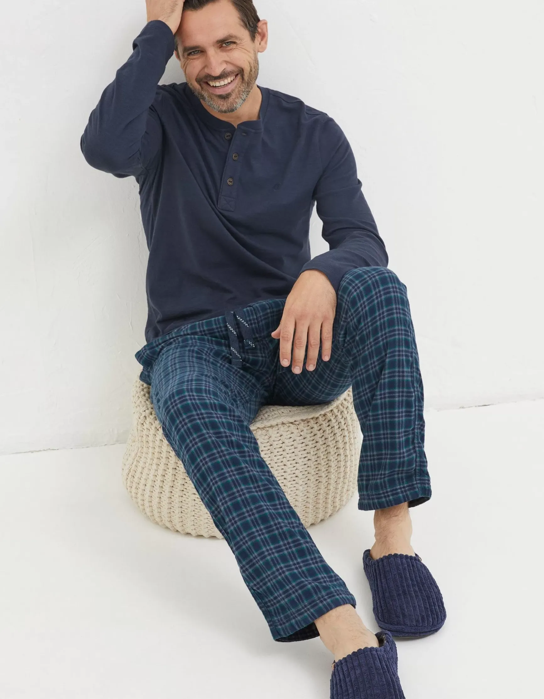 FatFace Kinsale Check Pyjama Bottoms|Men View All