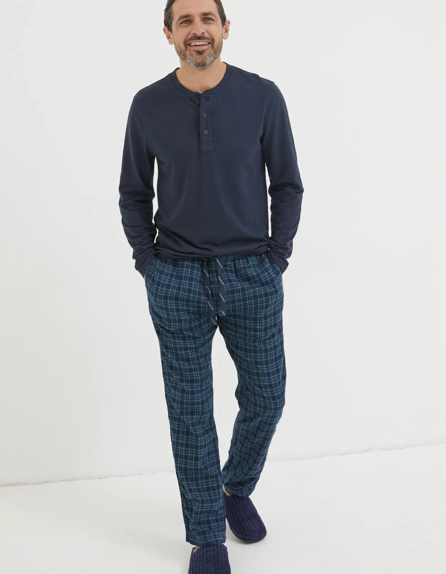 FatFace Kinsale Check Pyjama Bottoms|Men View All