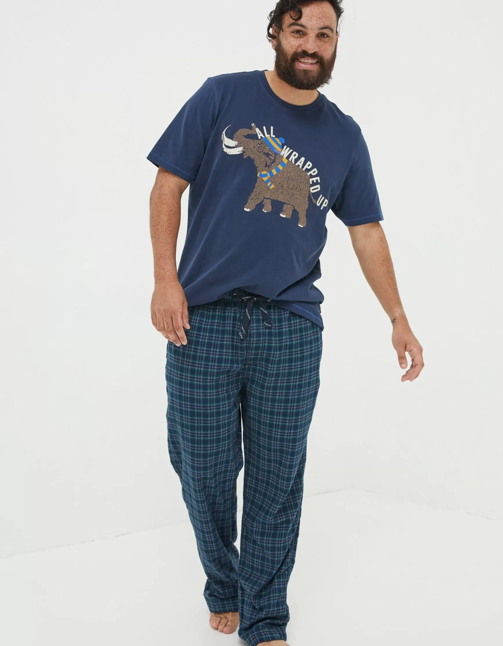 FatFace Kinsale Check Pyjama Bottoms|Men View All