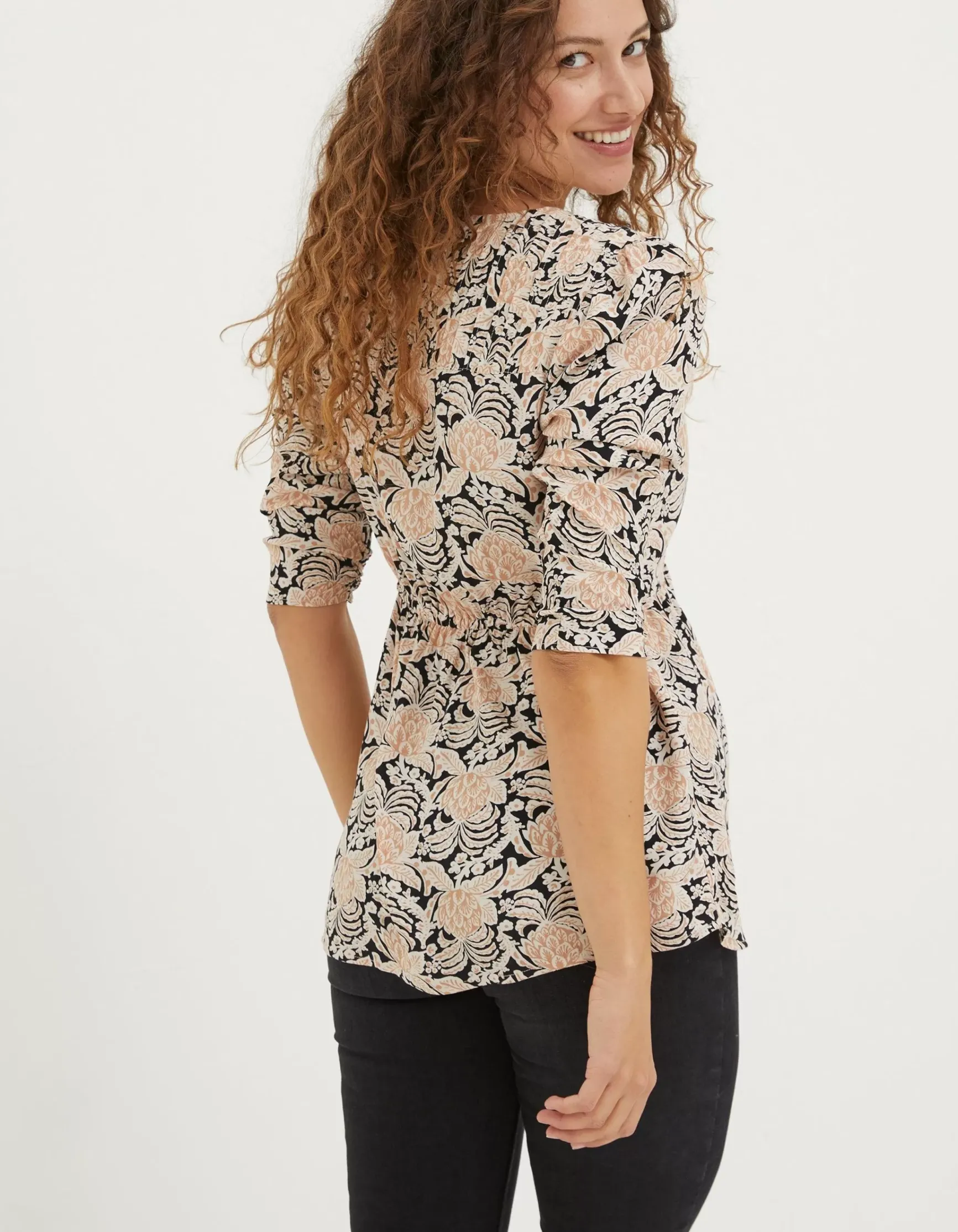 FatFace Kinsey Damask Floral Blouse|Women Shirts & Blouses