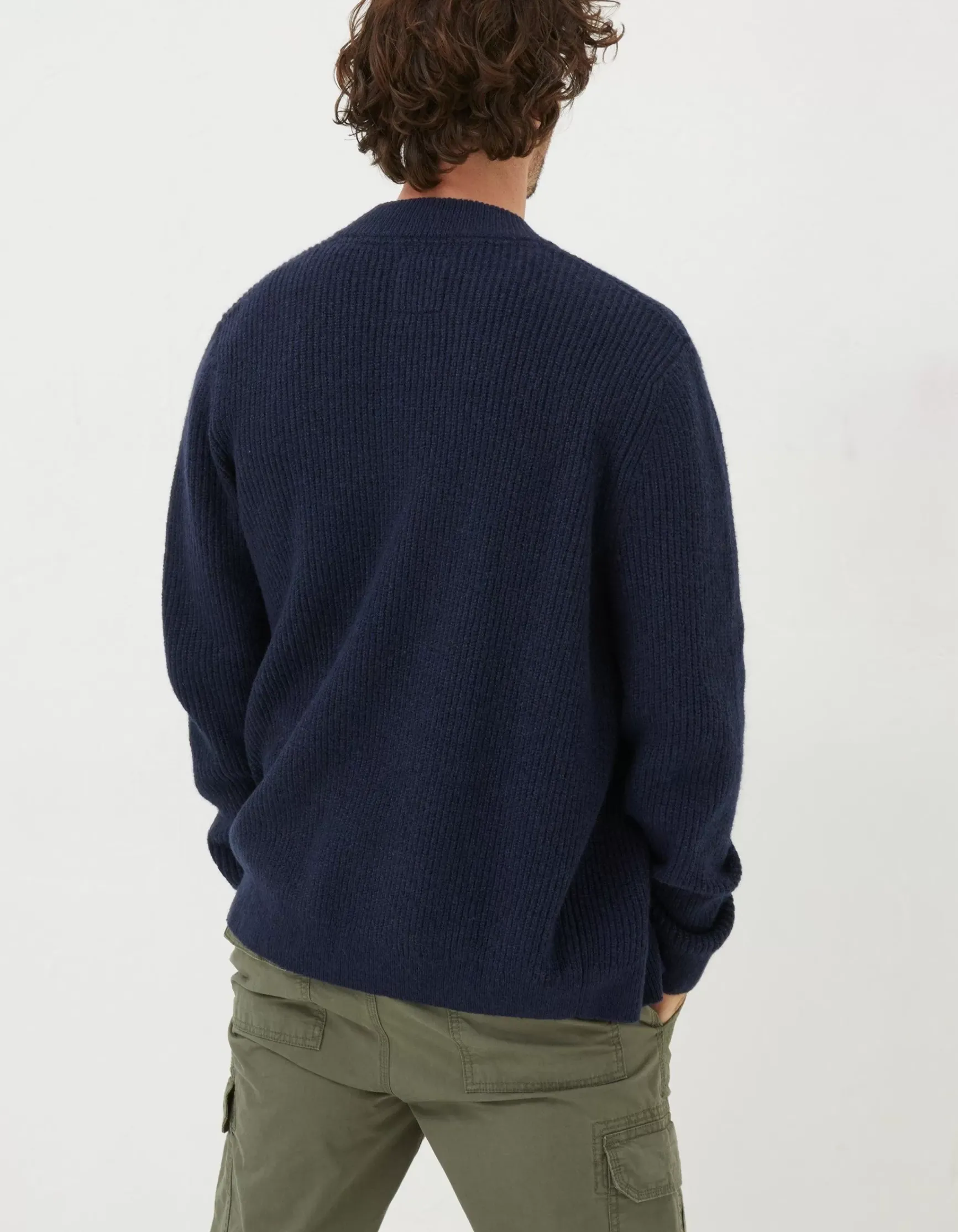 FatFace Knitted Bomber Cardigan|Men Knitwear