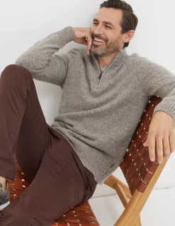 FatFace Lambswool Half Neck Jumper|Men View All
