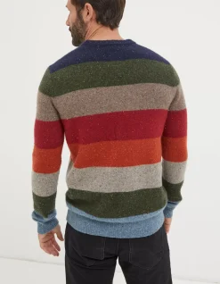 FatFace Lambswool Stripe Crew Jumper|Men View All