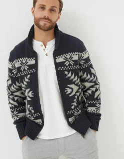 FatFace Lanark Shawl Pattern Cardigan|Men View All
